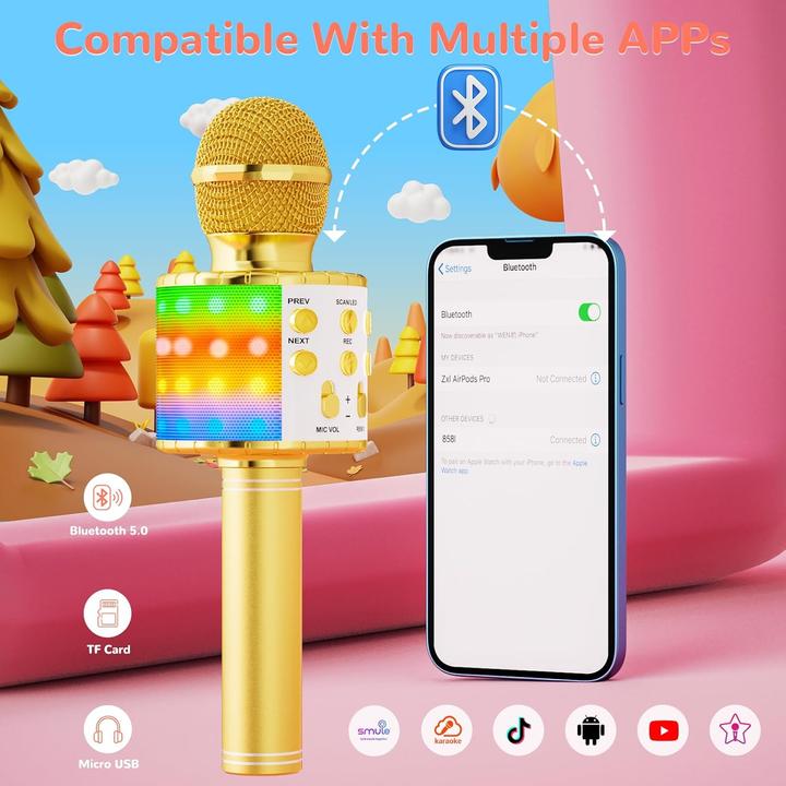 Produktbild Ankuka LED-Karaoke-Mikrofon für Kinder ab 3 Jahren