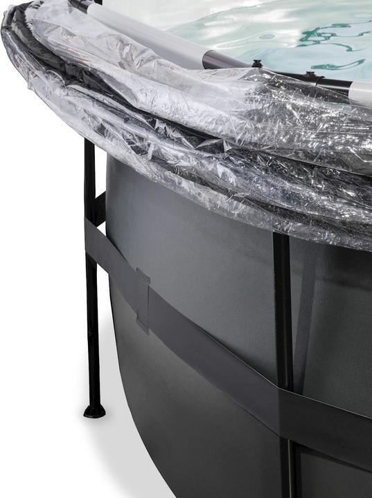 Produktbild Exit Rahmen-Pool rund 450x122 cm mit Sonnendach und Sandfilterpumpe (450 x 122 cm)