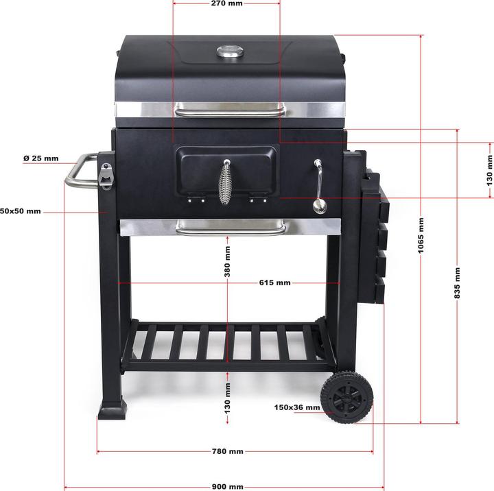 Produktbild Wiltec BBQ Grillwagen (60 cm)