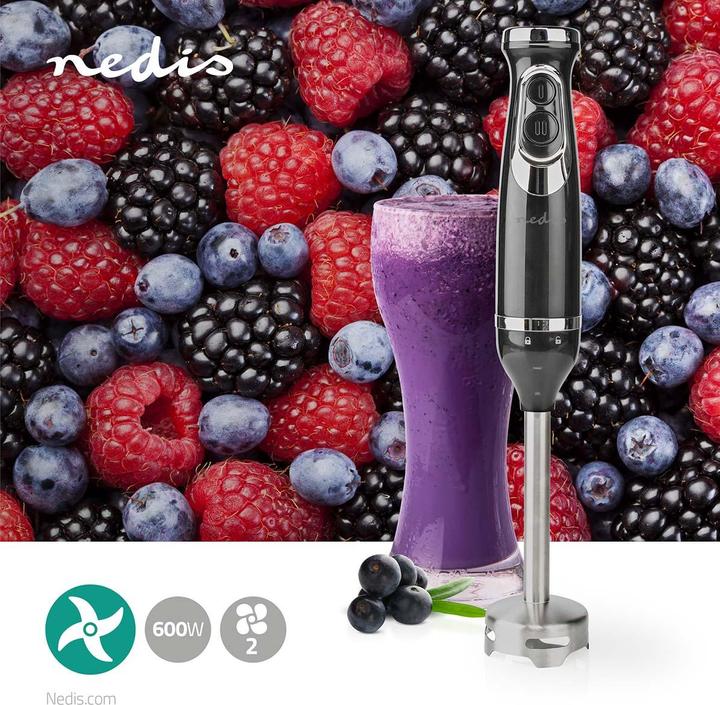 Actual product image Nedis Hand blender | 600 W | Speed setting: 2 speeds | Black