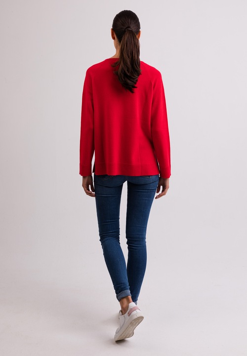 Actual product image Cash-Mere Kaschmir V-Ausschnitt Pullover mit Seitenschlitzen (XS)