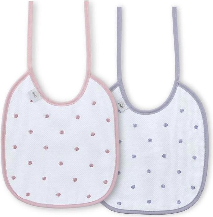 Produktbild Interbaby LÄTZCHEN (PACK 2 STÜCKE) - 100% BAUMWOLLE - GRAU & ROSA