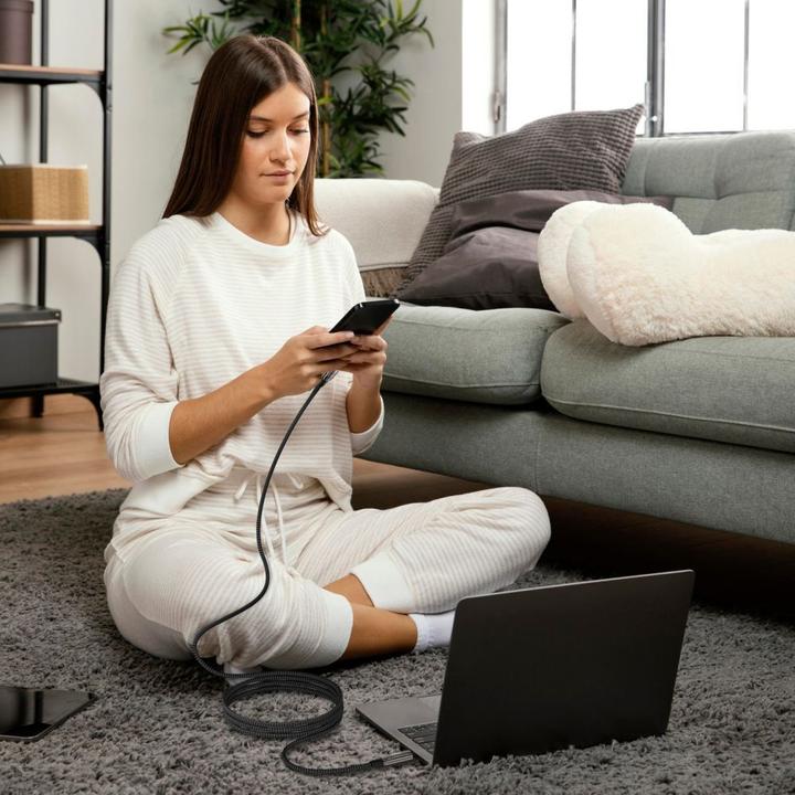 Actual product image Tech-Protect Cable UB10T ULTRABOOST TYPE-C CABLE PD240W/QC4.0 200CM BLACK Black (2 m, 240 W)