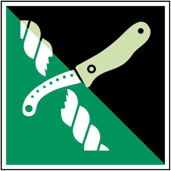 Actual product image Brady ISO safety sign - Blade for liferaft