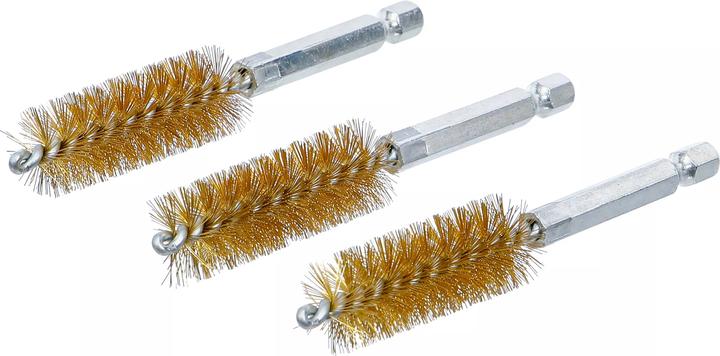 Productafbeelding BGS Messing borstel | 16 mm | Aandrijving zeskantkop 6,3 mm (1/4") | 3 stuks.
