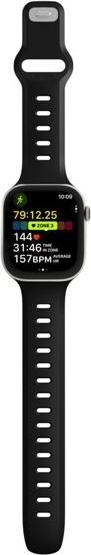 Actual product image Nomad Tempo Band 46mm Black (20 mm, compression moulded, PFAS-free FKM fluoroelastomer, CNC-milled aluminium locking pin)