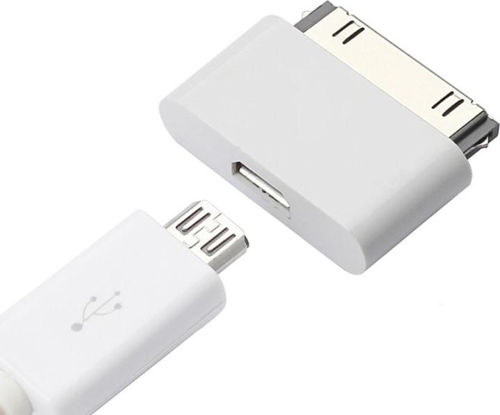 Actual product image PowerGuard 30 Pin Apple Dock Connector to Micro USB Adapter