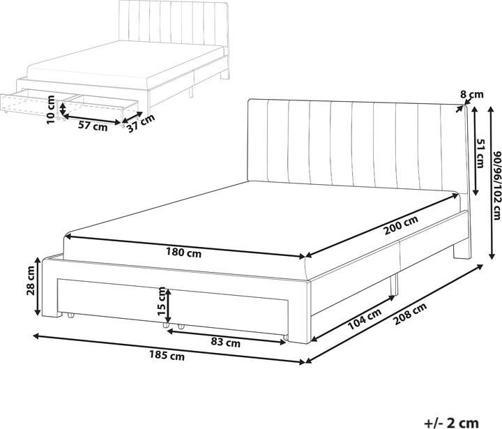Actual product image Beliani Lonzac (180 x 200 cm)