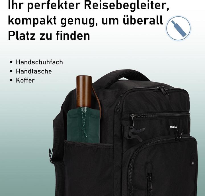 Produktbild Alopini Automatischer grosser sturmsicherer Regenschirm, Taschenschirm mit belüftetem Doppeldach und