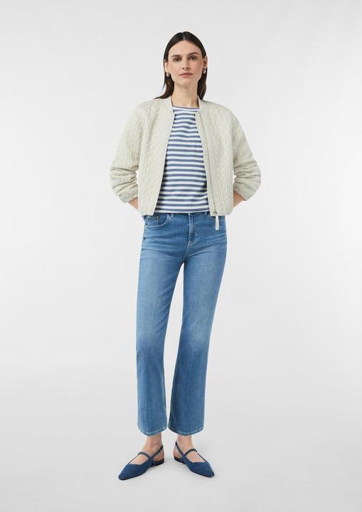 Immagine prodotto Comma T-Shirt Gestreiftes Baumwoll-T-Shirt mit überschnittenen Schultern (46)