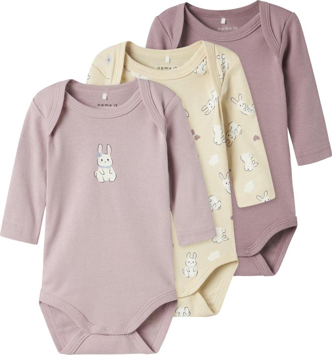 Produktbild Name it Nbfbody 3p Ls Summr Sand Rabbit Noos (74)