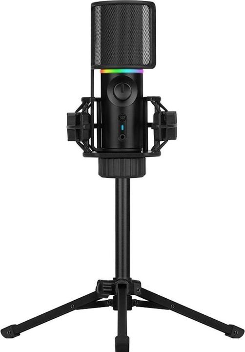 Actual product image Streamplify MIC RGB Microphone, USB-A, black - incl. tribrach