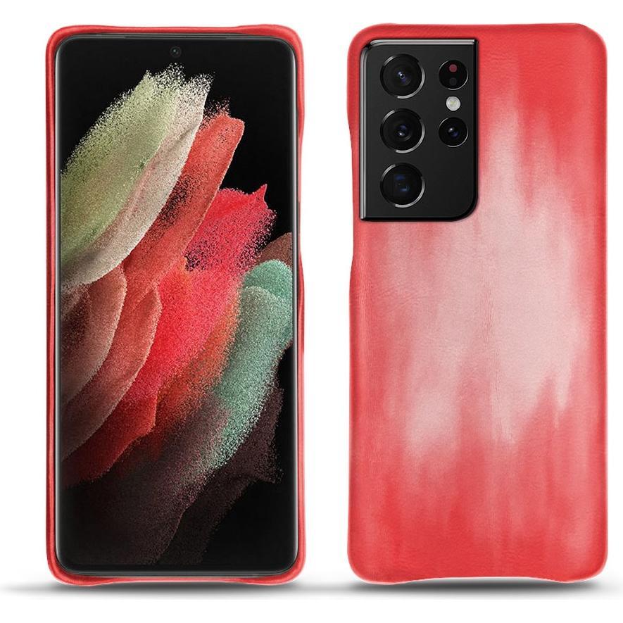 Noreve Lederschutzhülle (Samsung Galaxy S21 Ultra), Smartphone Hülle, Rosa