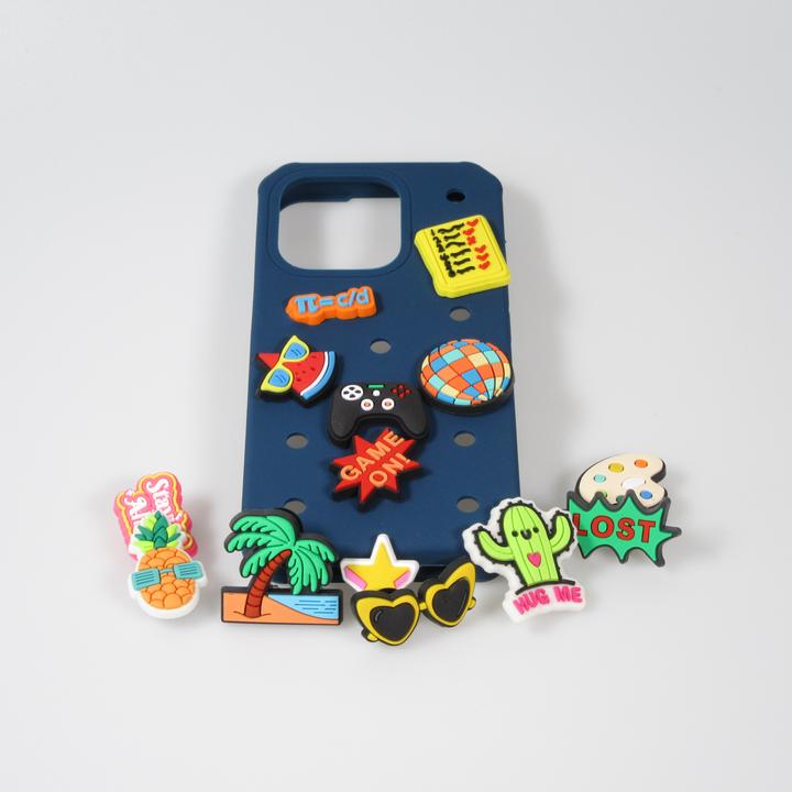 Produktbild PhoneLook Trendige Aufsteck-Sticker 3D für Silikonhülle mit Löcher Be Live Rainbow