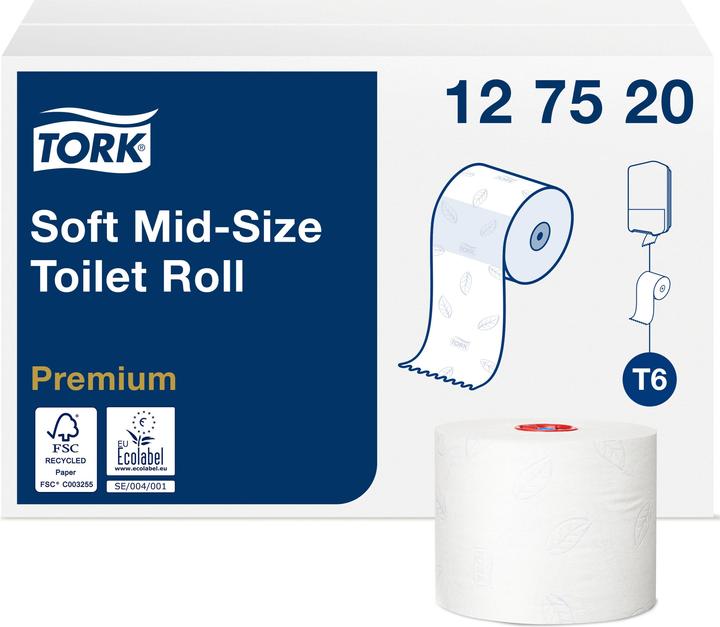 Produktbild Tork Soft Mid-size Toilet Roll 2 Ply (27 Stk.)