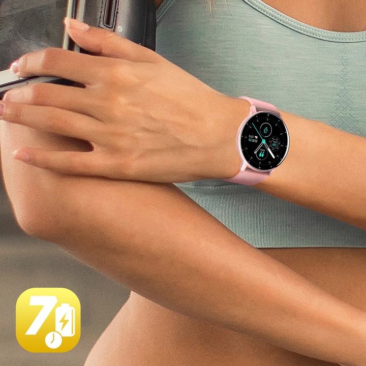 Actual product image North Edge Smartwatch with activity tracker, silicone strap - pale pink (44.70 mm)
