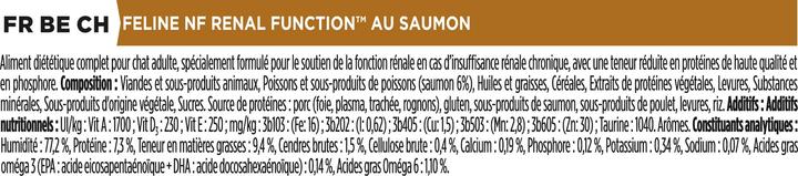 Nutritional values and ingredients Friskies NF Renal Function Feline Salmon - Wet Food for Cats - 10x85g (Adult, 1 pcs., 850 g)