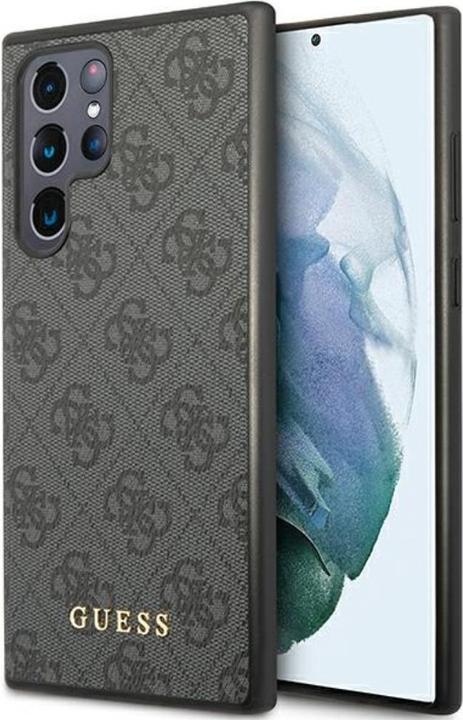 Produktbild Guess GUHCS23LG4GFGR S23 Ultra S918 grey/grey hardcase 4G Metal Gold Logo (Samsung Galaxy S23 Ultra)