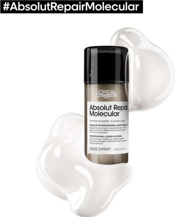 Image du produit L'Oréal Professionnel L ÌOréal Professionnel - Masque sans rinçage pour cheveux abîmés Absolut Repair Molecular ( (100 ml)