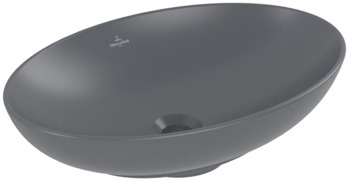 Produktbild Villeroy & Boch V&B Aufsatzwaschtisch LOOP & FRIENDS mit ÜL 560x380mm graphite C+ (380 mm, 560 mm)