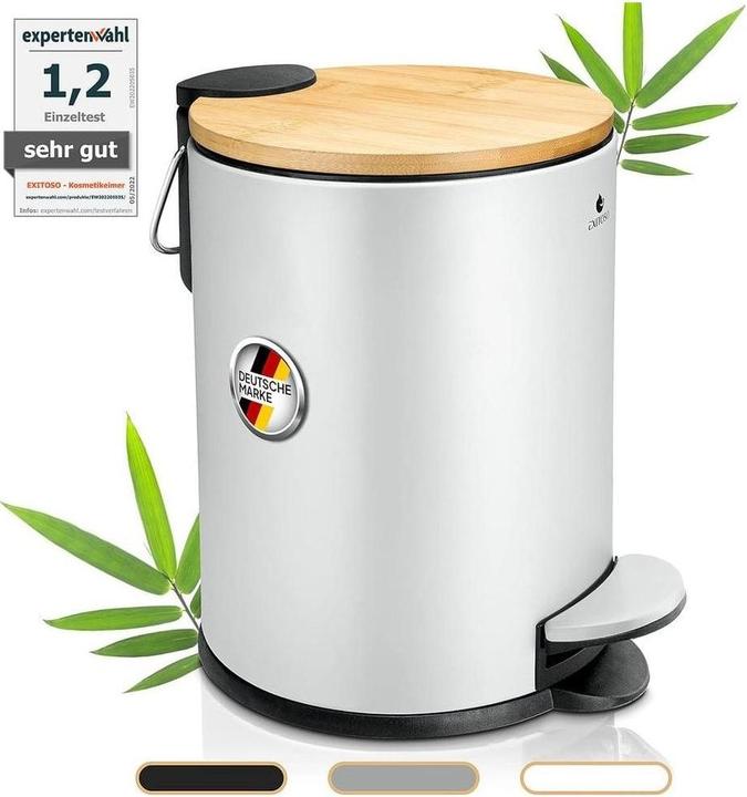 Produktbild Exitoso Tretmülleimer mit Softclose-Deckel 3 l, Weiss (3 l)