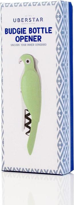Produktbild Uberstar Flaschenöffner Wellensittich Grün (Korkenzieher)