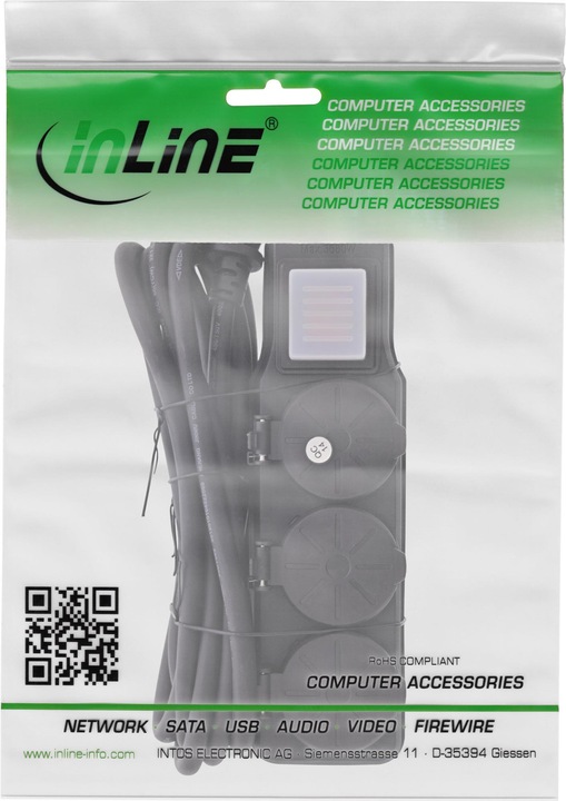 Immagine prodotto InLine Presa di corrente per esterni (3 x, CEE 7/3, 5 m)