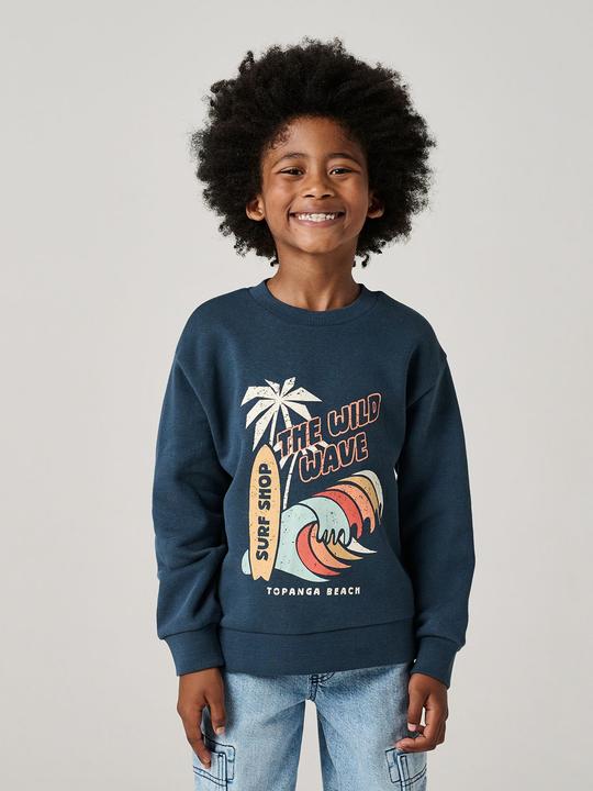 Produktbild Vertbaudet Jungen Sweatshirt mit Print vorn (116)