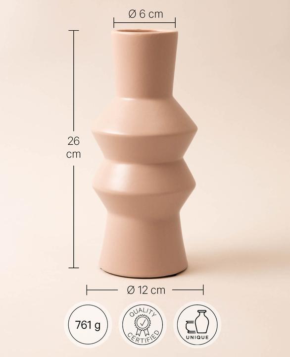 Actual product image Esmée Ceramic Vase Old Pink