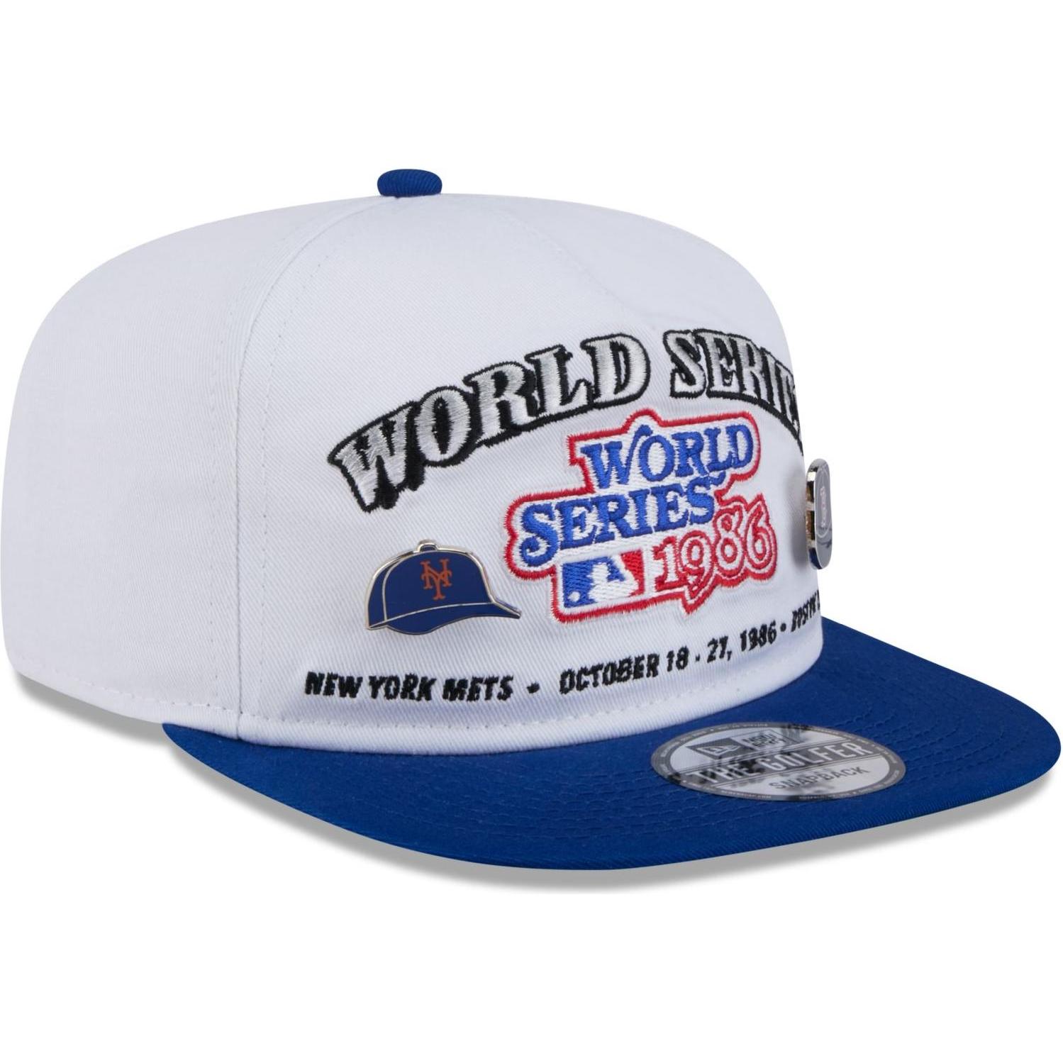 Thumbnail - New Era, Herren, Cap, Golfer Cap - World Series 1986 Pin Mets Red Sox, Weiss, (One Size)