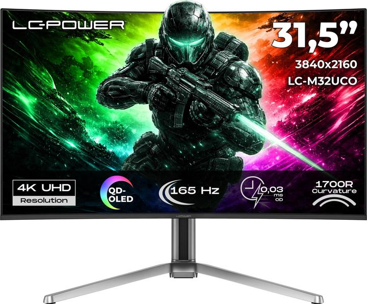 Image du produit LC-Power LC POWER Monitor LC-M32UCO, Bildschirmdiagonale: 31.5 " (3840 x 2160 pixels, 31.50")