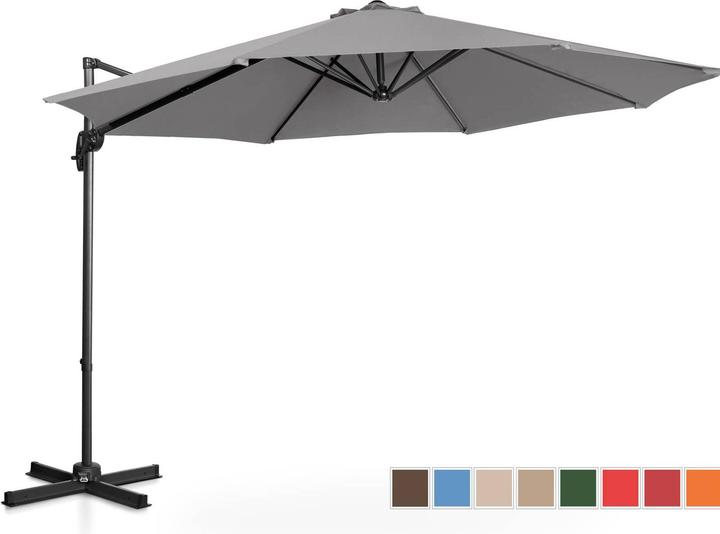 Produktbild Uniprodo Ampelschirm Sonnenschirm Pendelschirm Ø 300 cm dreh- und neigbar UPF 50+ (2.95 m)