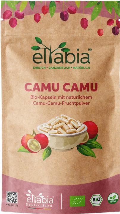 Produktbild Eltabia Bio Camu Camu Kapseln | Hochdosiert 84mg Tagesdosis | 100% natürliches Vitamin C (200 Stk., Kapseln)