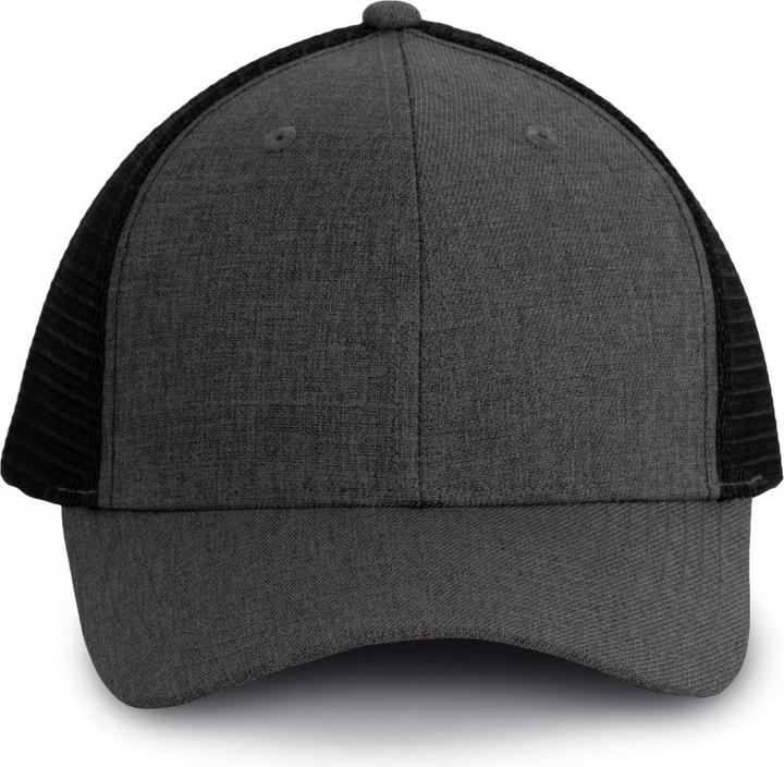 Black, steel grey heather