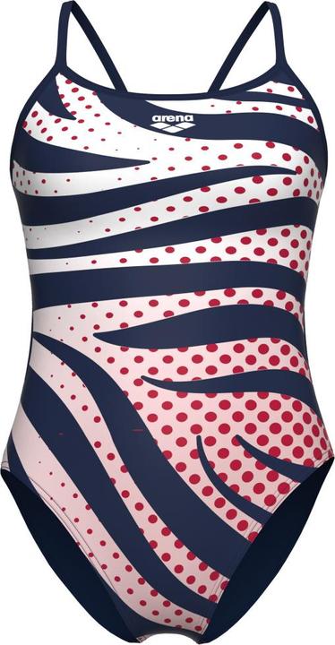 Arena W Multi Stripes Swimsuit Lace Back (40)