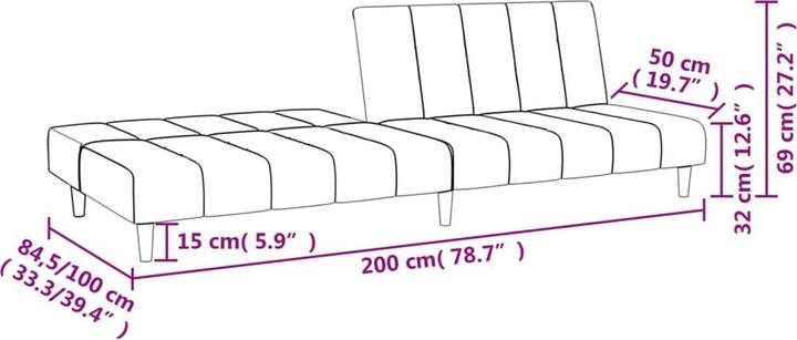 Produktbild vidaXL Schlafsofa (2-Sitzer)