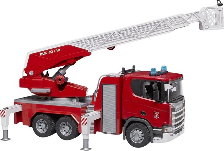 Productafbeelding Bruder 03591 Scania Super 560R brandweer met draaischijfladder, waterpomp, L+S module