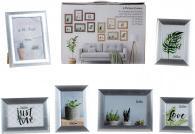 Immagine prodotto IKO Set di cornici d'argento: 2x 13 * 18 cm, 3x 10 (13 x 18 cm, 10 x 15 cm, 10 x 10 cm)