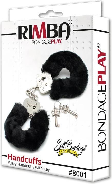 Actual product image Rimba Police Handcuffs with Faux Fur