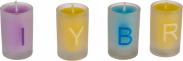Out of the blue Coloured candles in a jar "Happy Birthday" (13 pcs.)