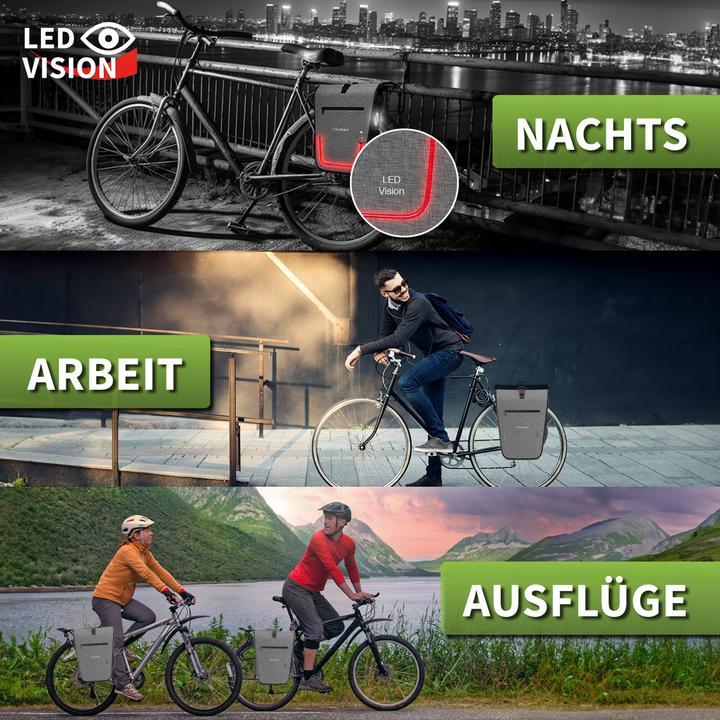 Actual product image Eloneo Bicycle bag for laptop (25 l, Luggage carrier bag)