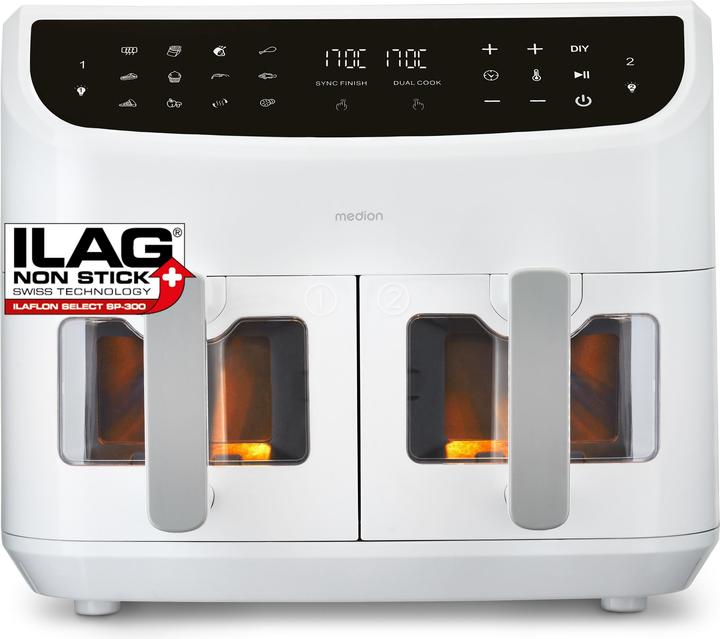 Image du produit Medion MD 11760 Life P20 XXL friteuse double zone 8,7 l, blanc