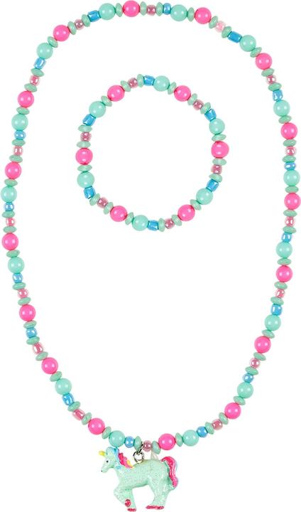 Souza Ketten- und Armbandset Aike, Einhorn rosa-mint