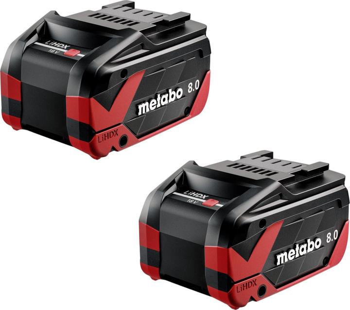 Metabo 2x LiHDX Akkupack 18 V 8,0 Ah CAS Li-Ion Akku ( 2x 624975000 ) (18 V)