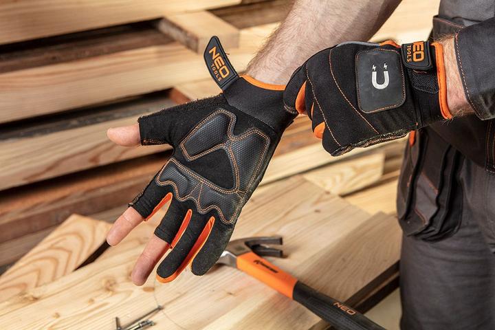 Image du produit Neo Tools Gants de travail magnétiques, sans doigts, taille 10 ". (10)