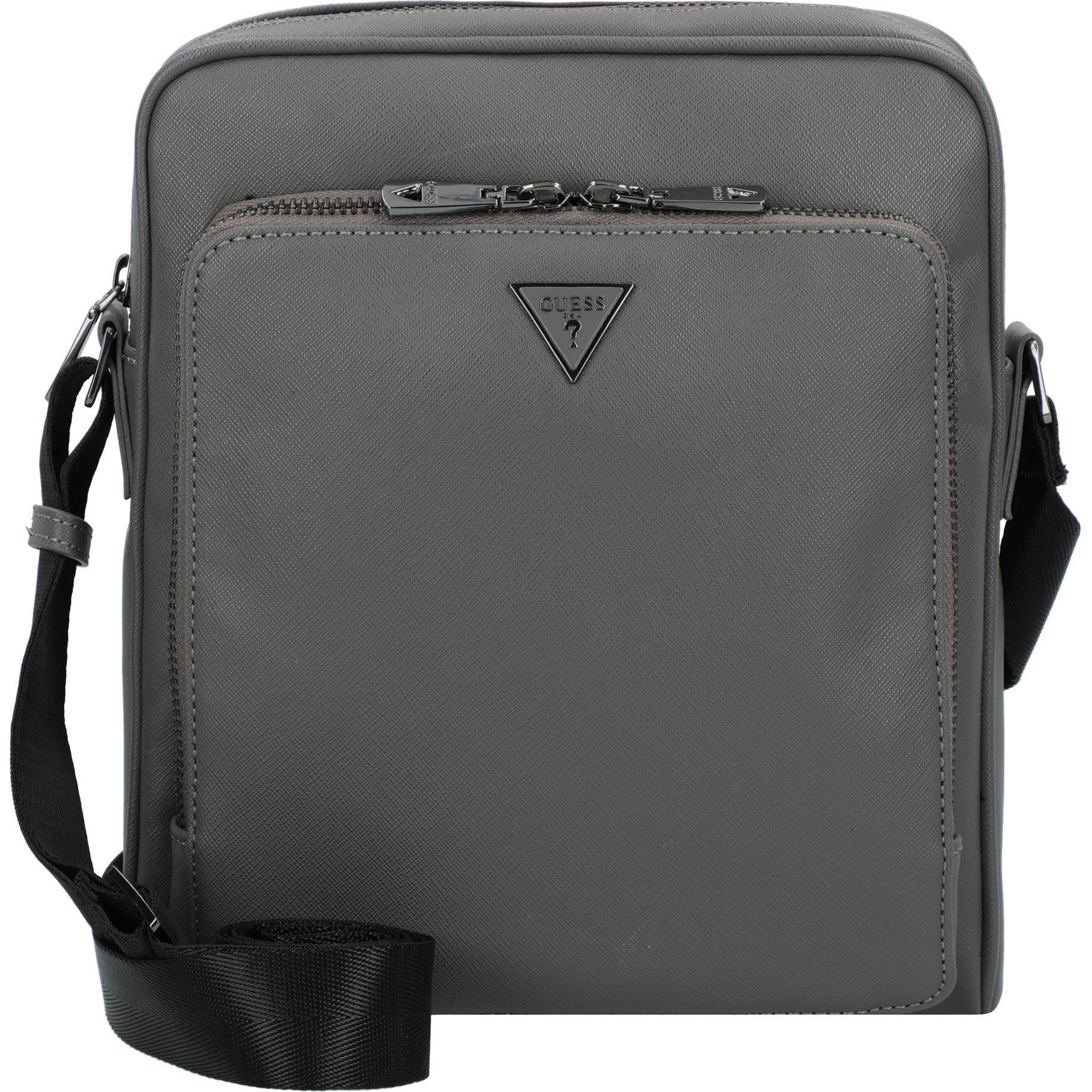 Guess, Handtasche, Milano Umhängetasche 21 cm, Grau