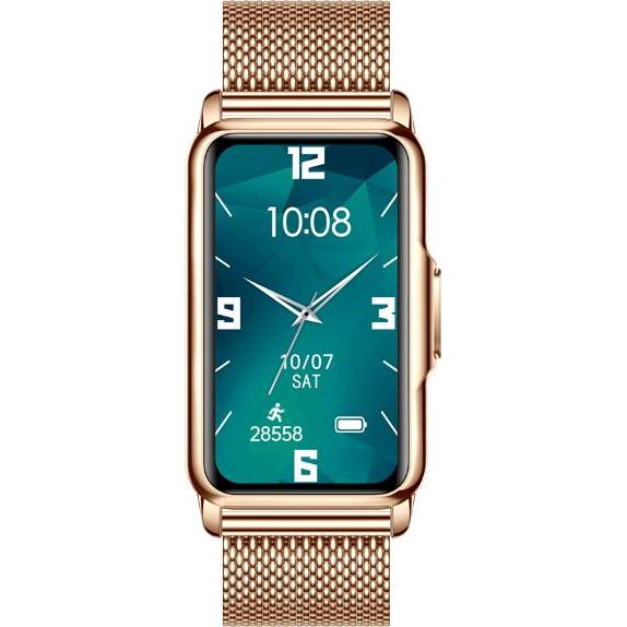 EKO Connected Watch 5.0 mit Diebstahlsicherung und Mailänder Armband aus Edelstahl, Smartwatch