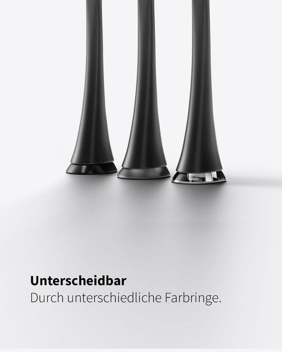Produktbild Zahnheld Bürstenkopf Basic Medium 3x Schwarz (3 x)