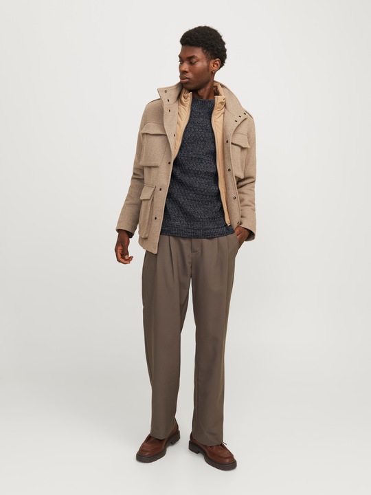 Actual product image Jack & Jones Plain knitted jumper with round neck Knitted jumper with round neck (L)