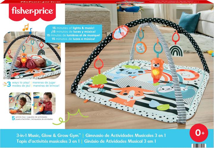 Actual product image Fisher-Price 3-in-1 Music Glow & Grow Gym, Baby Playmat with Lights & Newborn Sensory Toys